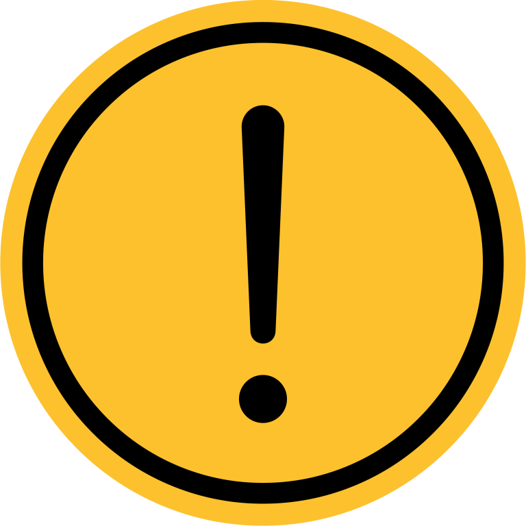 Warning Sign Circles yellow<br/><em><small>Licenza di distribuzione: Pubblico dominio</small></em>